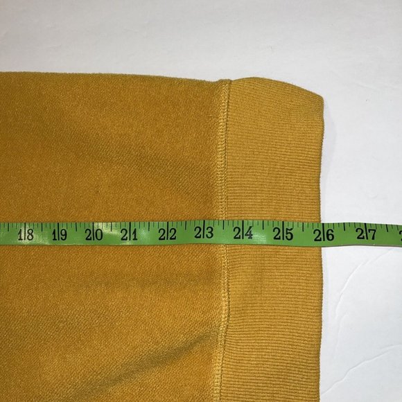 Dutch Bros Coffee Sweater Mens Size XS Yellow Sweatshirt Fleece Logo Crew Neck - Picture 6 of 7